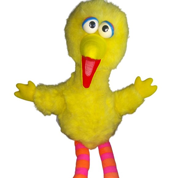 Vintage Playskool Big Bird Sesame Street Talking Pull String Plush Toy 1996 - Picture 1 of 10